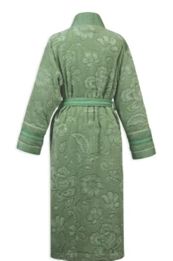 Bademantel Jasmin Jacquard Grün