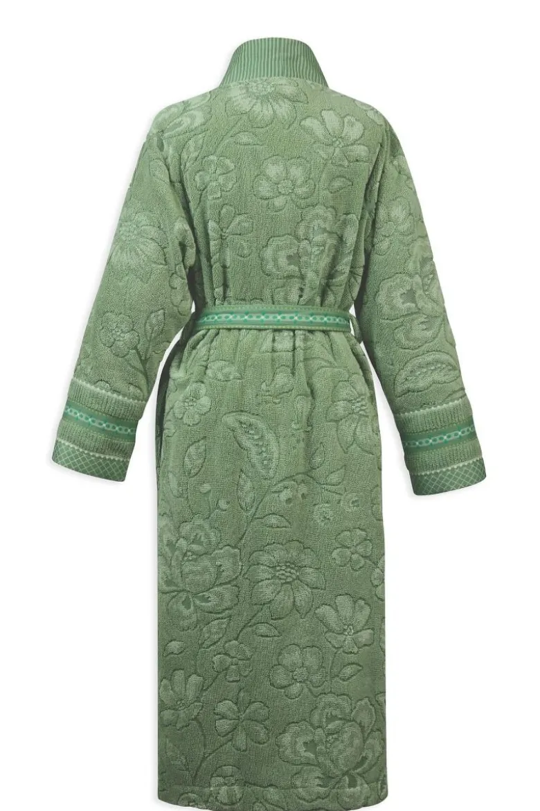 Bademantel Jasmin Jacquard Grün