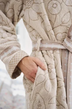 Bademantel Jasmin Jacquard Sand