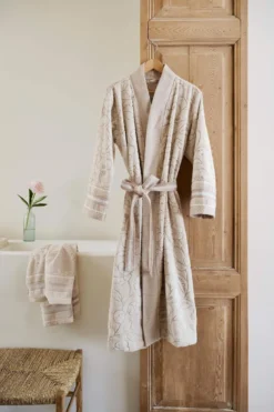 Bademantel Jasmin Jacquard Sand