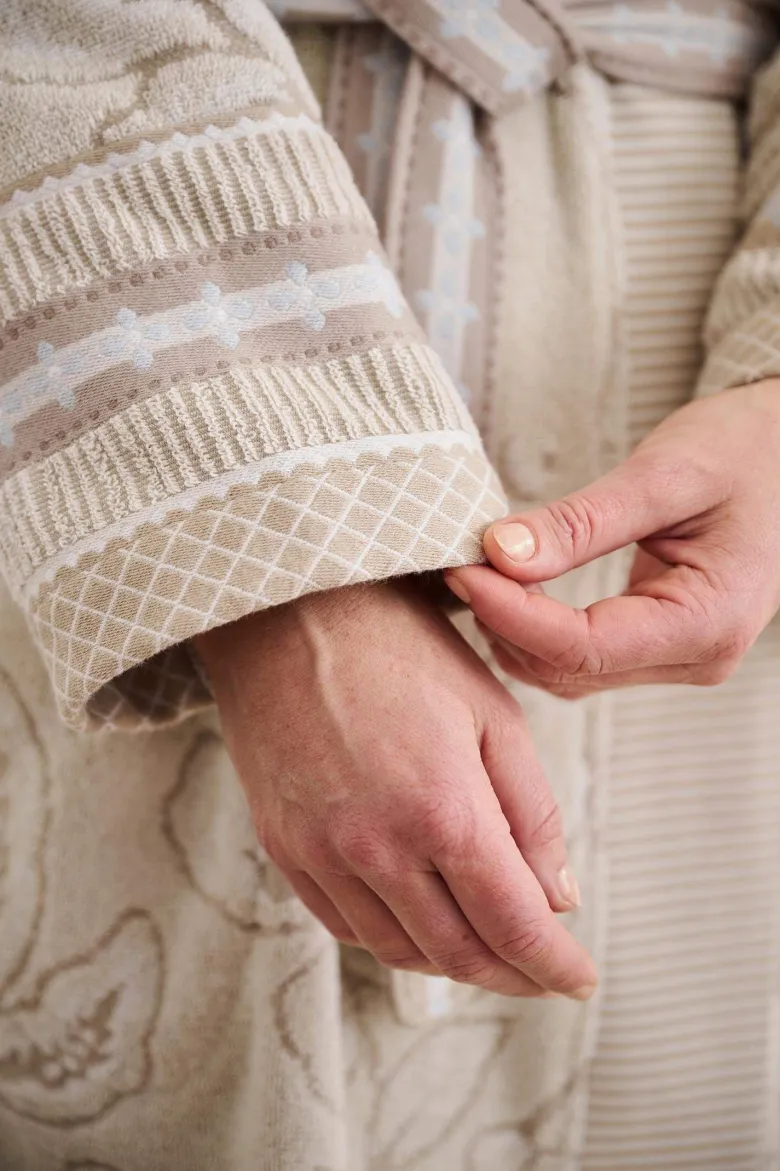 Bademantel Jasmin Jacquard Sand