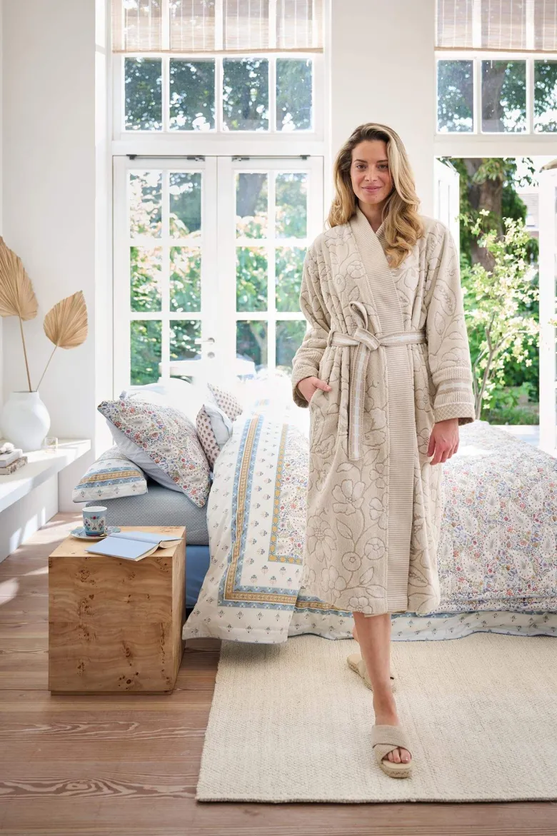 Bademantel Jasmin Jacquard Sand