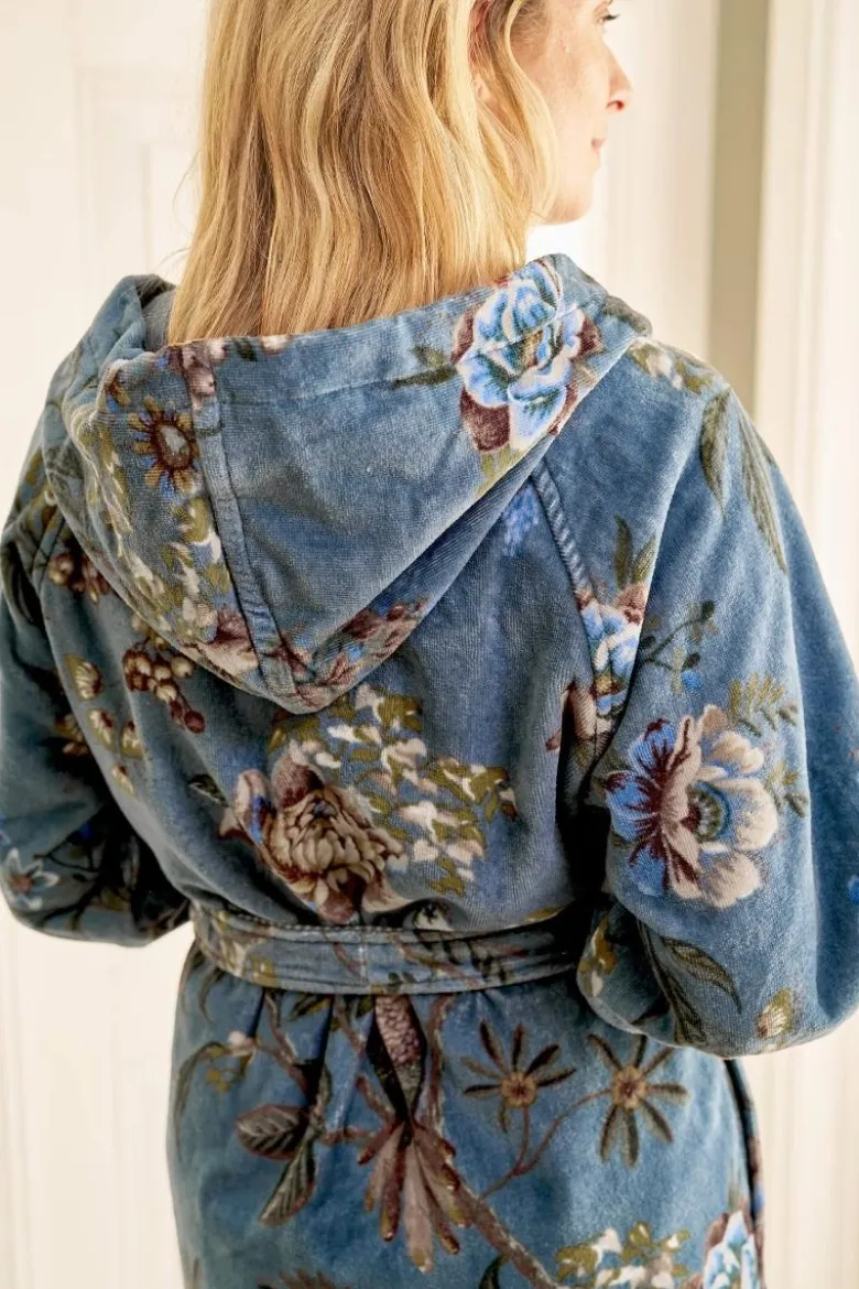 Bademantel Secret Garden Blau