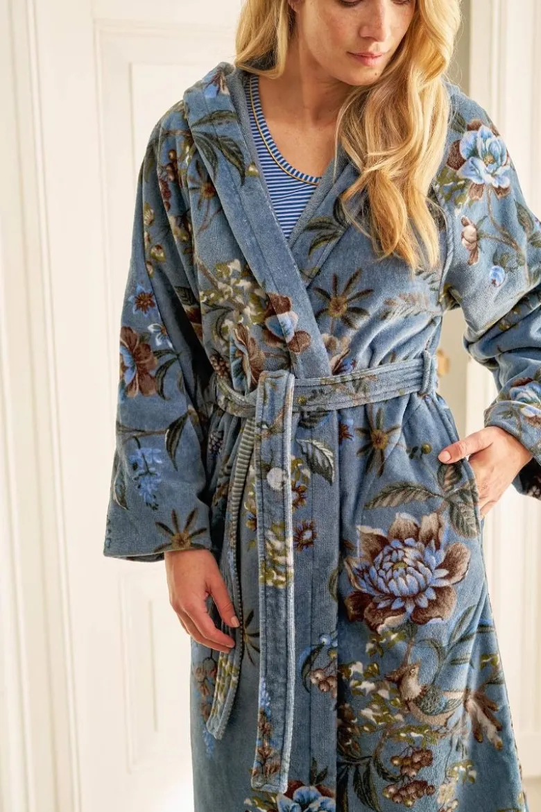 Bademantel Secret Garden Blau