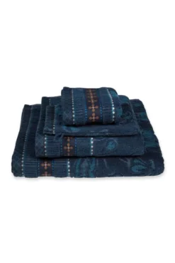 Badetuch Jasmin Jacquard Dunkelblau 55x100cm