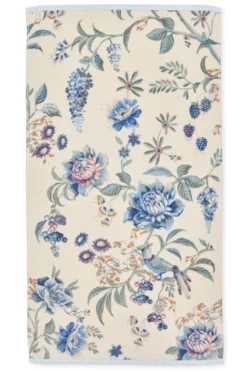 Badetuch Secret Garden Weiß/Blau 55x100cm