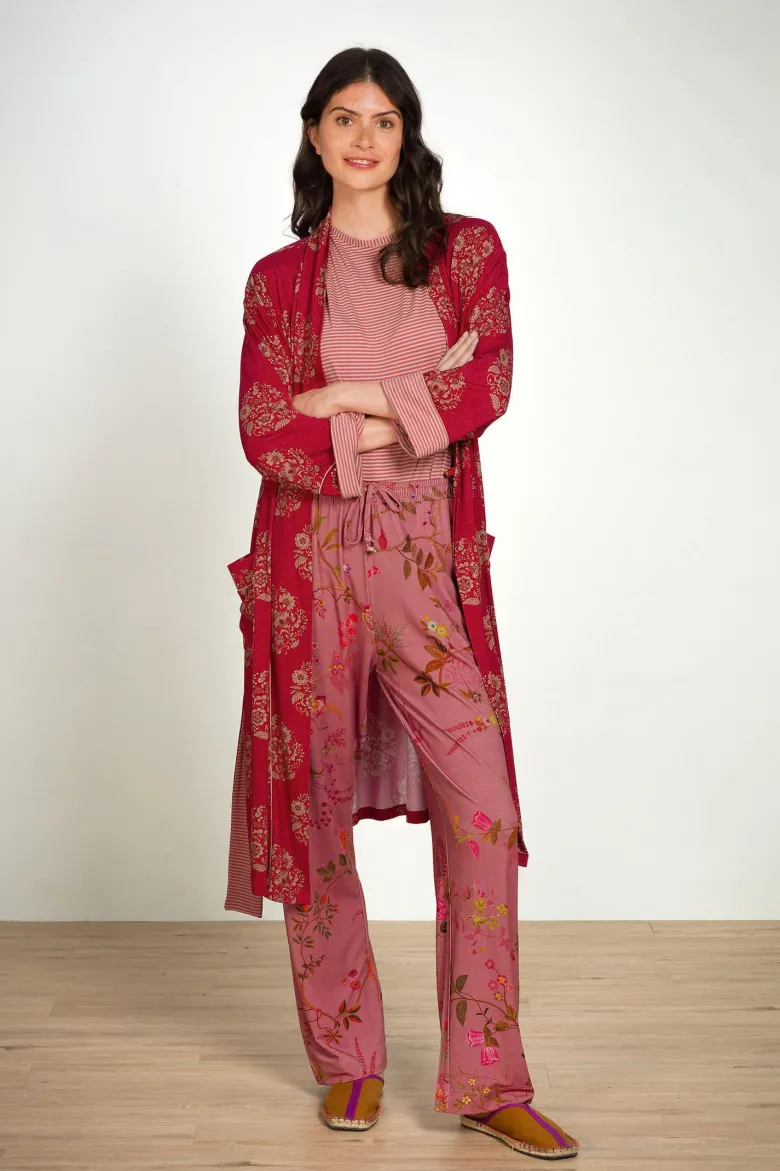 Belin Lange Hose Bodhi Flower Dunkelrosa