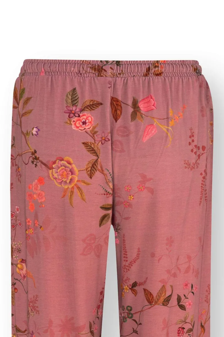 Belin Lange Hose Bodhi Flower Dunkelrosa