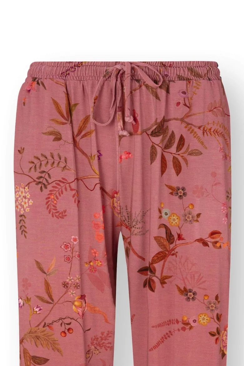 Belin Lange Hose Bodhi Flower Dunkelrosa