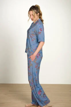 Belin Lange Hose Bodhi Flower Blau
