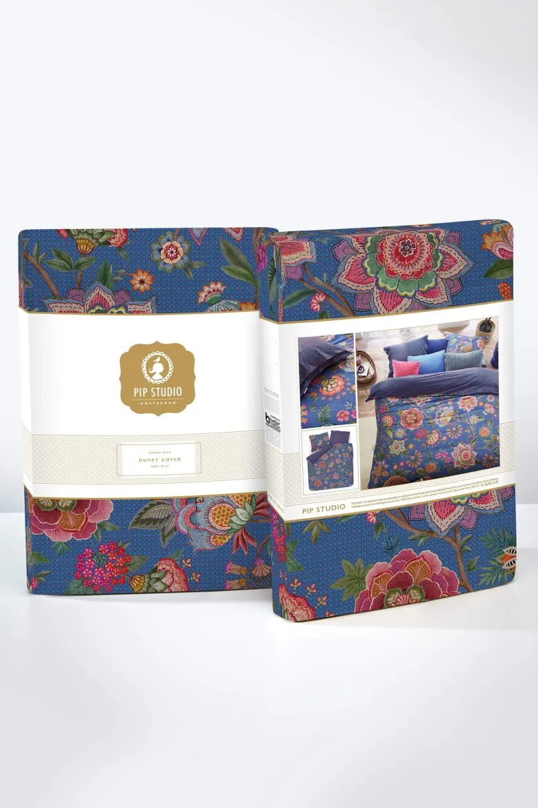 Bettbezugsset Bombay Bold Dunkelblau