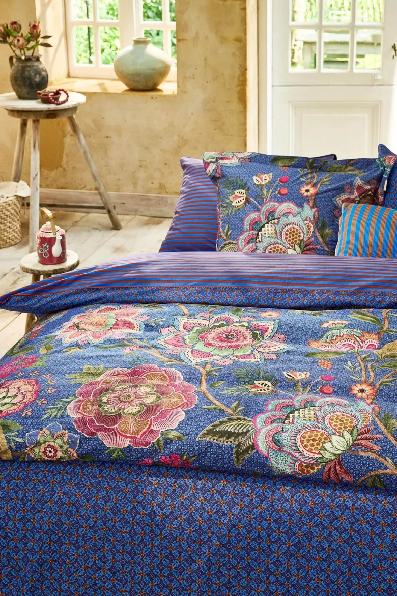 Bettbezugsset Bombay Bold Dunkelblau