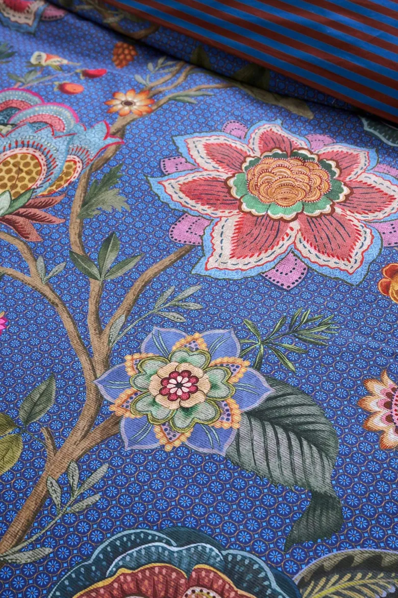 Bettbezugsset Bombay Bold Dunkelblau