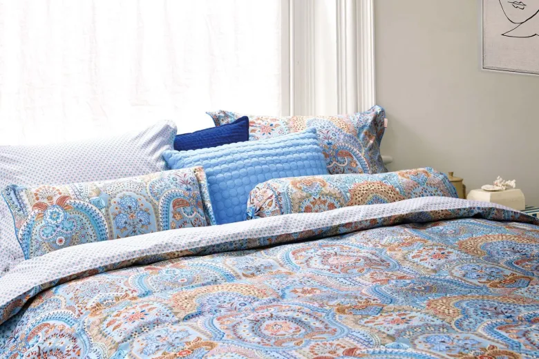 Bettbezugsset Jabali Flower Blau