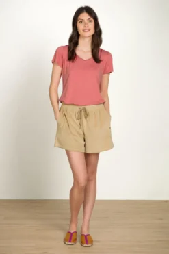 Bisou Kurze Hose Velvet Beige