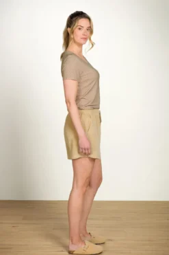 Bisou Kurze Hose Velvet Beige