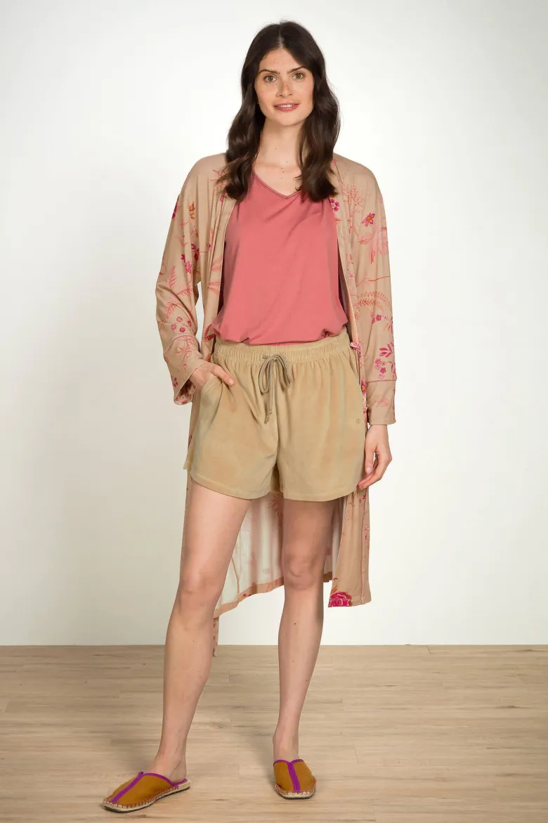 Bisou Kurze Hose Velvet Beige