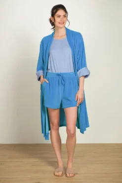 Bisou Kurze Hose Velvet Blau