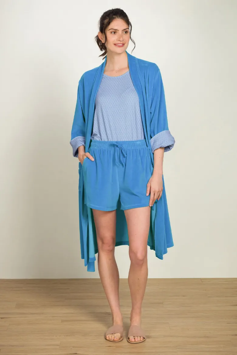 Bisou Kurze Hose Velvet Blau