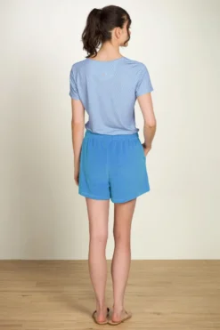 Bisou Kurze Hose Velvet Blau