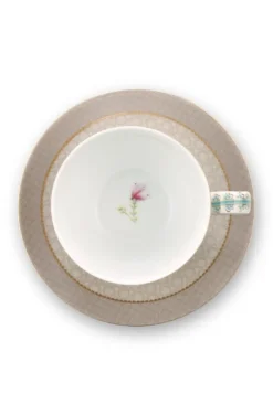 Blushing Birds Cappuccino Tasse & Untertasse Khaki