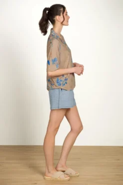 Bobi Kurze Hose Little Sumo Stripe Blau