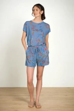 Bob Kurze Hose Bodhi Flower Blau
