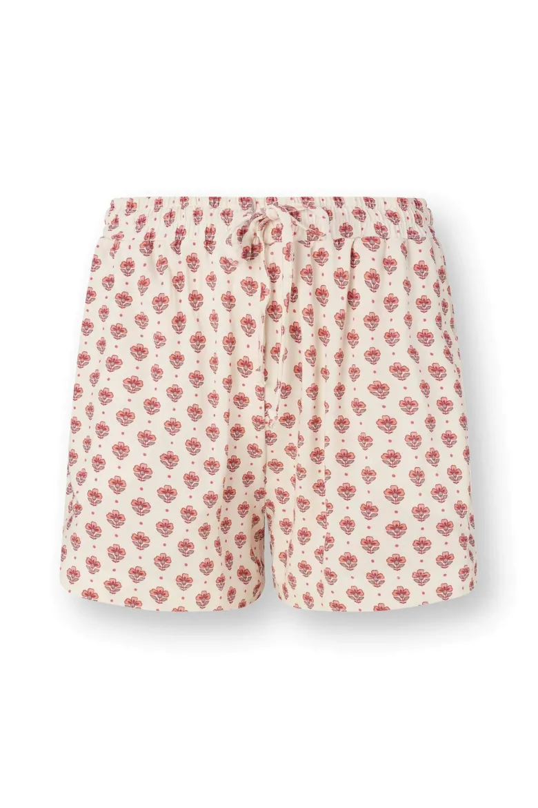 Bob Kurze Hose Jaipur Flower Weiß/Rosa
