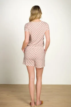Bob Kurze Hose Jaipur Flower Weiß/Rosa