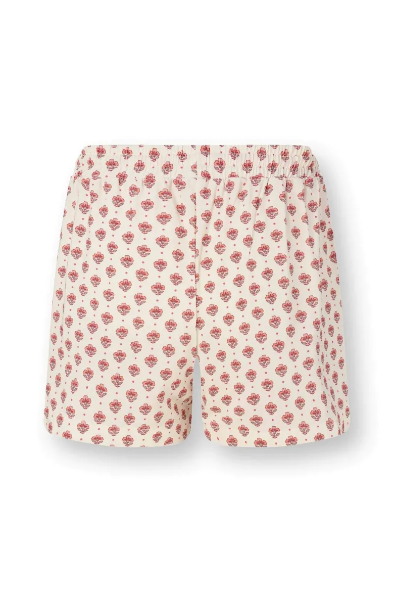 Bob Kurze Hose Jaipur Flower Weiß/Rosa