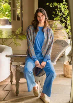 Britta Lange Hose Velvet Blau