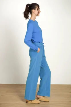 Britta Lange Hose Velvet Blau