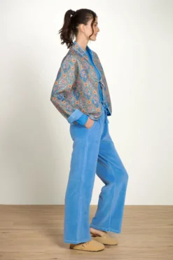 Britta Lange Hose Velvet Blau