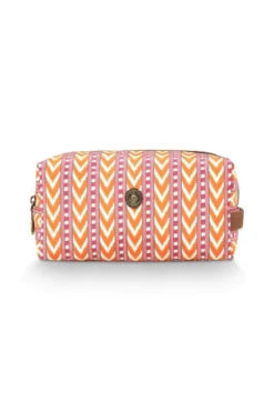 Coco Necessaire Mittel Samba Streifen Orange