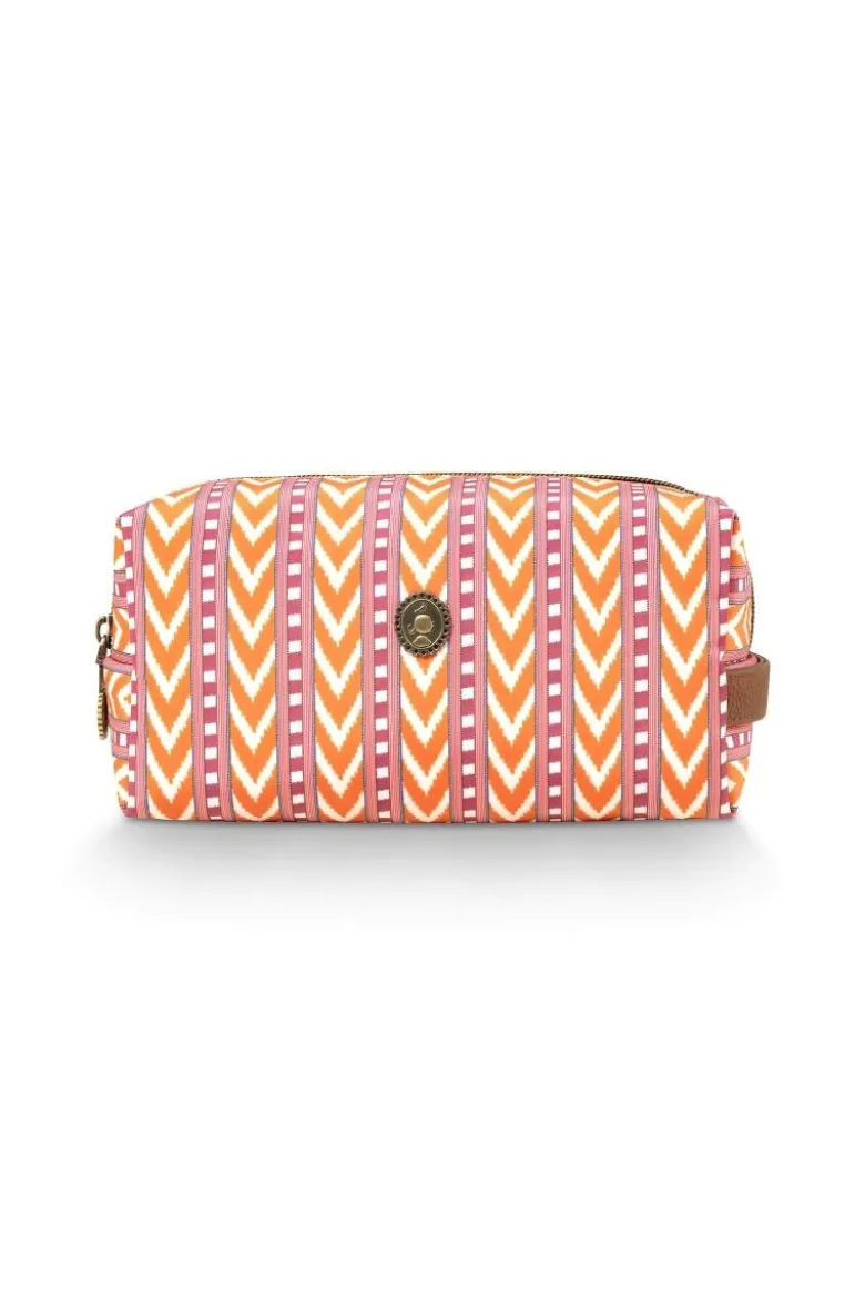 Coco Necessaire Mittel Samba Streifen Orange