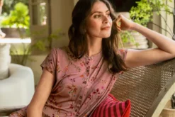 Dalia Nachthemd Kurze Ärmeln Delhi Dreams Rosa