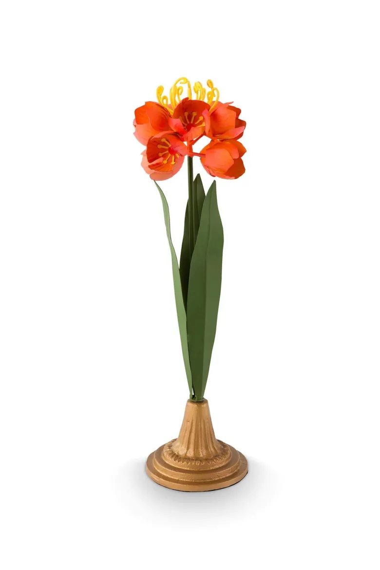 Deko Blume Metall Orange 40cm
