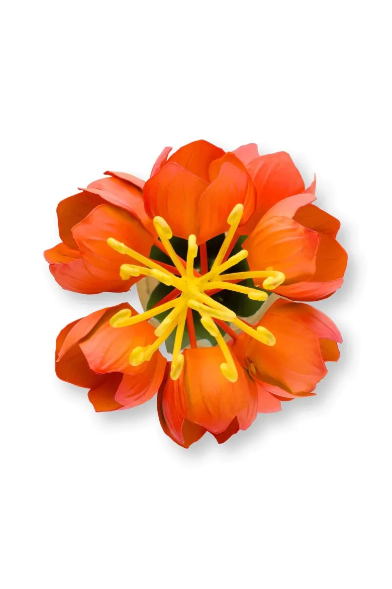 Deko Blume Metall Orange 40cm