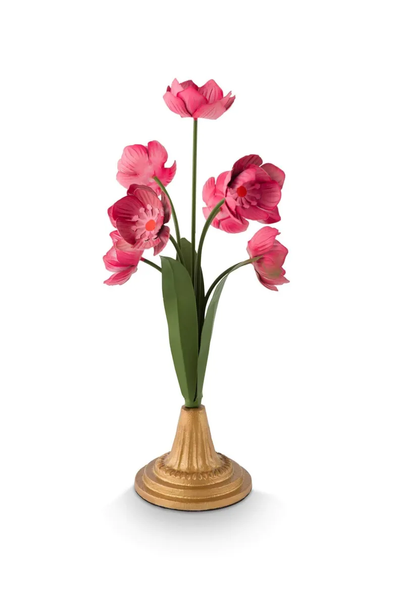 Deko Blume Metall Rosa 36cm