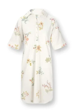 Dewi Nachthemd Kurze Ärmeln Blossom Chique Weiss