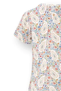 Djoy Nachthemd Kurze Ärmeln Kairi Bloom Blau