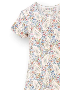 Djoy Nachthemd Kurze Ärmeln Kairi Bloom Blau