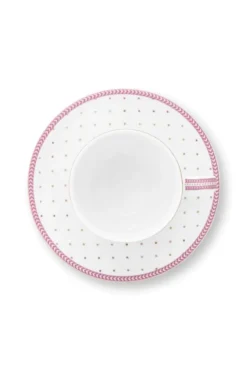Espresso Tasse & Untertasse Jolie Punkte Gold Rosa