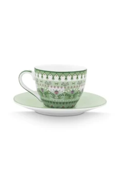 Espresso Tasse & Untertasse Lily&Lotus Moon Delight Hellgrün