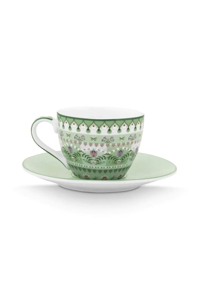 Espresso Tasse & Untertasse Lily&Lotus Moon Delight Hellgrün