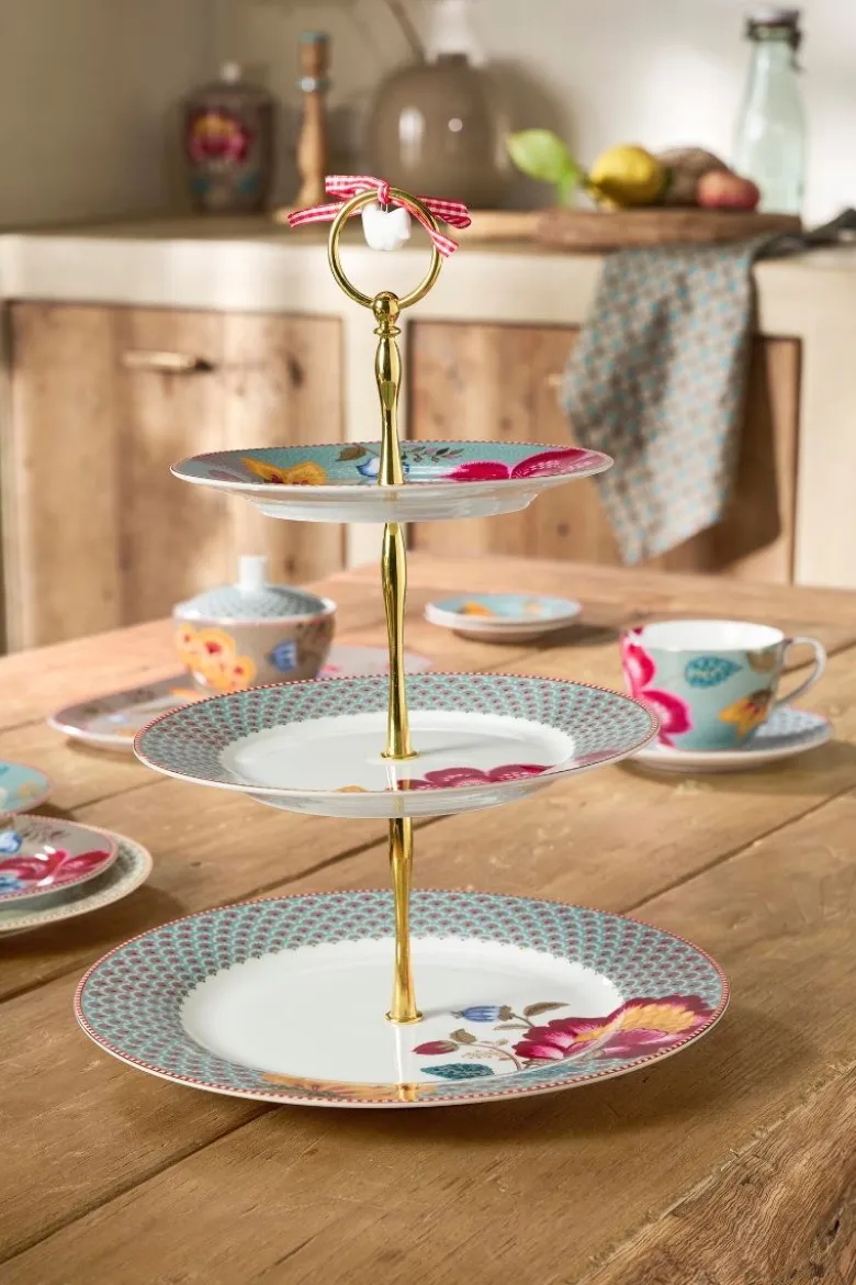 Etagere 3 Ebenen Blooming Tales Fantasy Blau