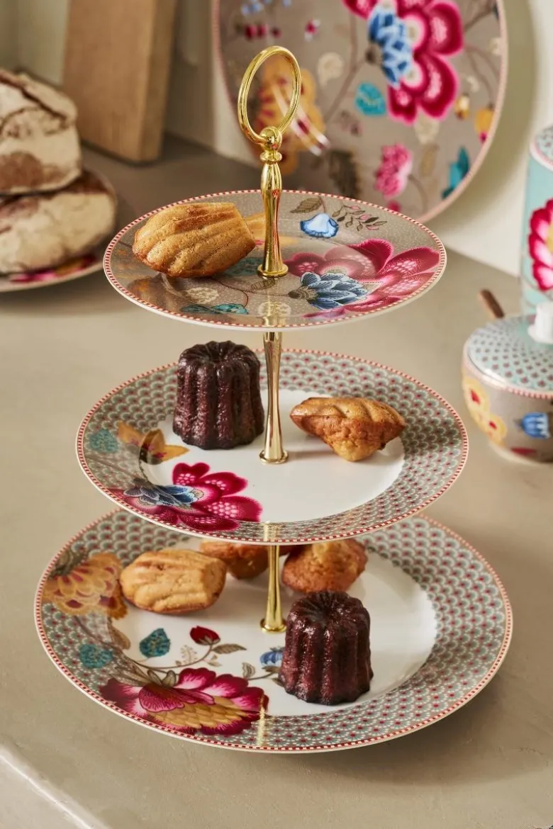 Etagere 3 Ebenen Blooming Tales Fantasy Khaki