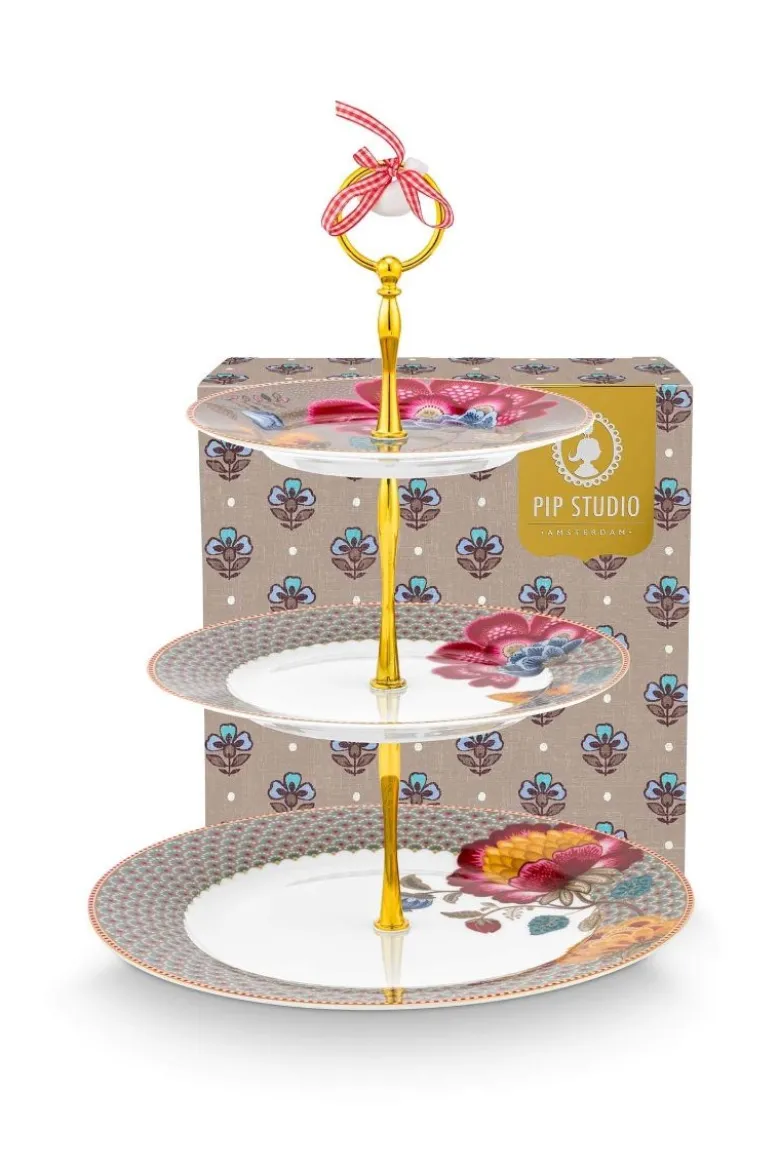 Etagere 3 Ebenen Blooming Tales Fantasy Khaki
