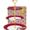 Etagere 3 Ebenen Blooming Tales Fantasy Dunkelrot
