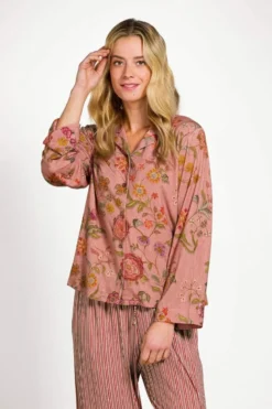 Faye Top Langen Ärmeln Coco Flower Koralle